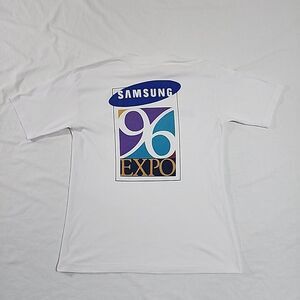 Vintage‎  Samsung 96 Expo Promo T-Shirt Size Large White
